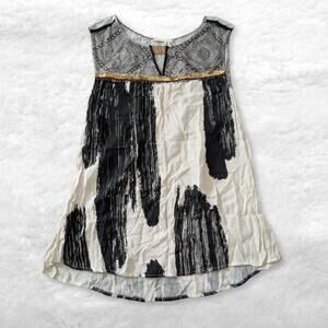 inked brushstroke tank by floreat for anthropologie